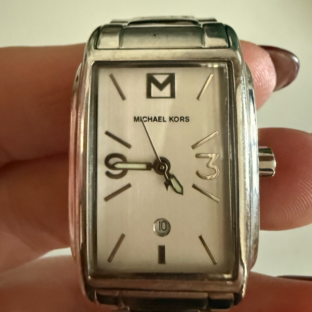 Michael Kors Silver Rectangular Watch - image 1
